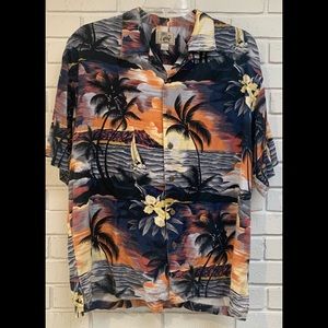Colorful Hawaiian shirt Red Turtle Large